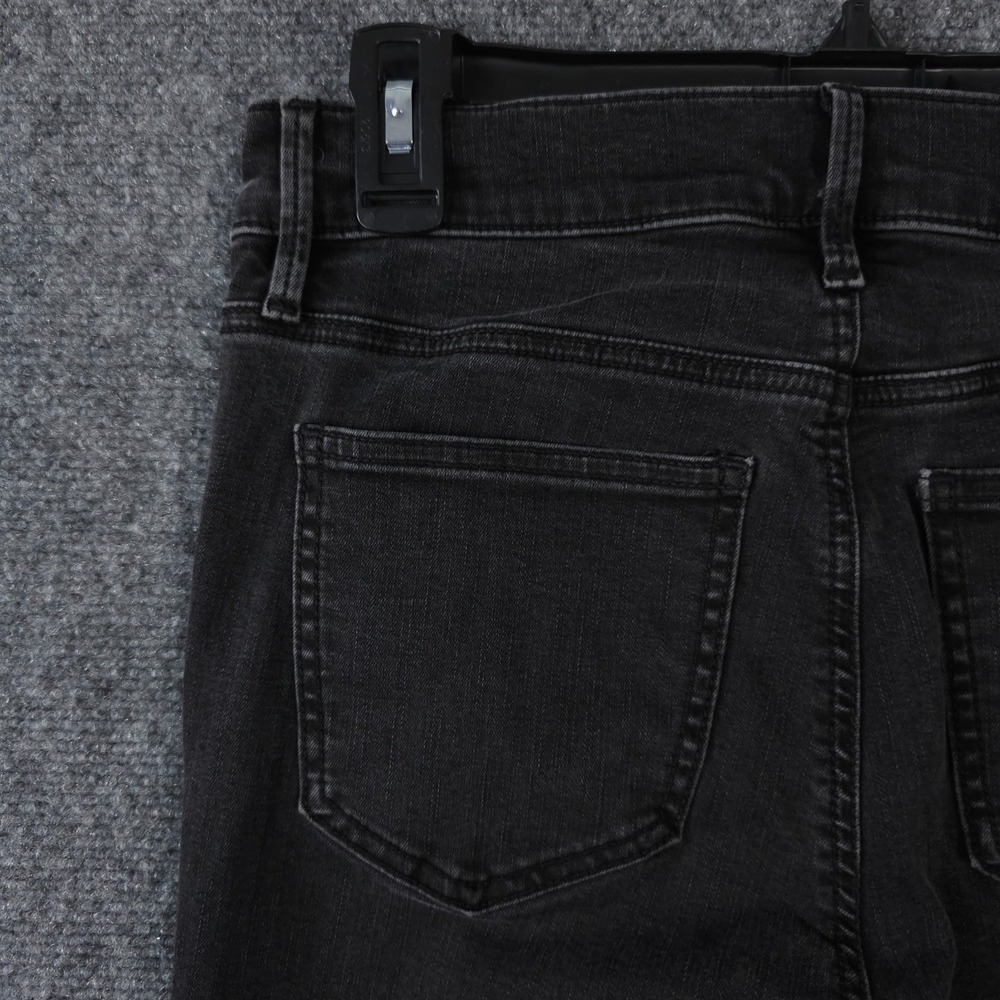 Ann Taylor Jeans Womens 4 Black The Skinny Crop Stretch Denim Raw Hem Casual - Picture 12 of 12
